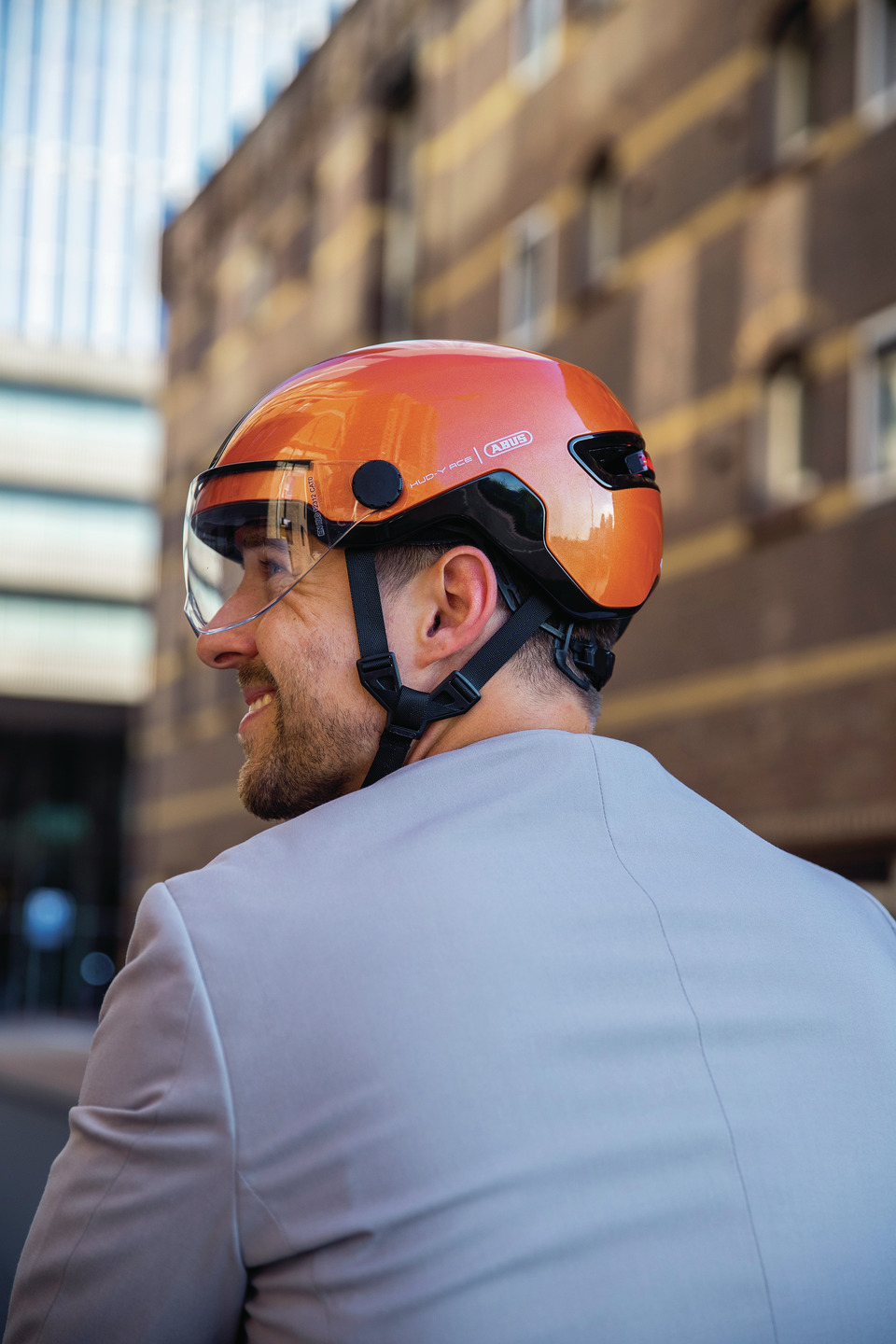 Bike helmet | HUD-Y ACE | with rear LED light | ABUS